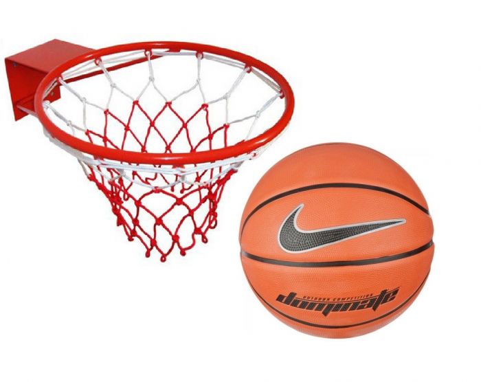 Баскетбольное кольцо SportReal №6 40 cм с мячем Nike Dominate №6