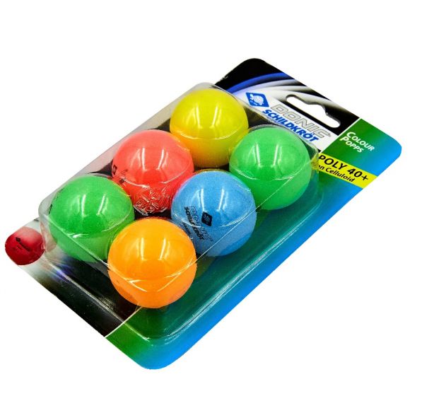 Набор мячей для настольного тенниса 6 штук DONIC COLOR POPPS