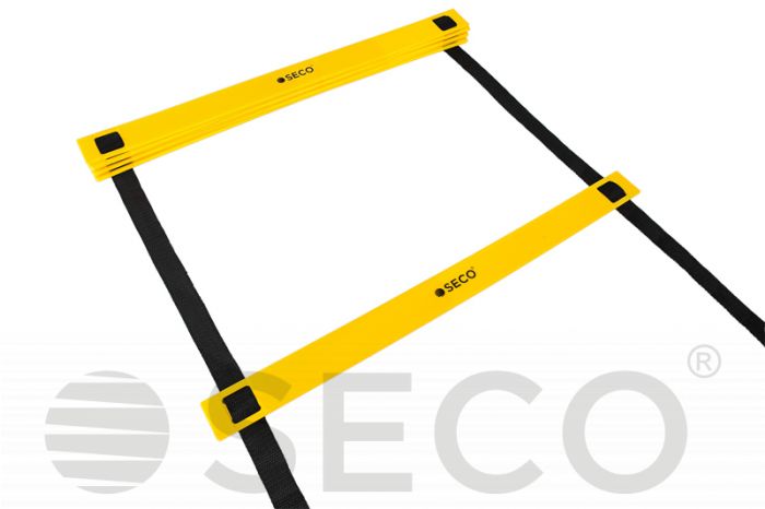 Тренировочная лестница координационная для бега SECO 8 ступеней 4 м желтого цвета