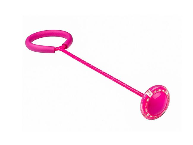 Нейроскакалка SportReal с подсветкой для детей и взрослых  Розовая