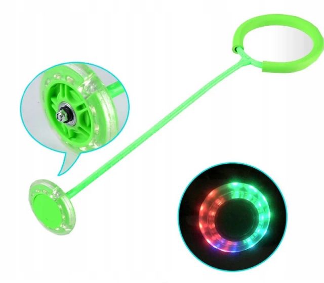 Нейроскакалка SportReal с подсветкой для детей и взрослых Зеленая